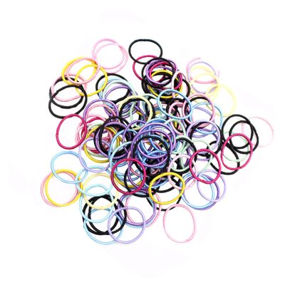 Children’s Elastic Hair Ties, 200-Piece Polyester Set