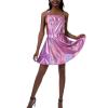Gefomuofe Women's Shiny Wet-Look Mini Dress, Backless Strappy Slim-Fit Clubwear Cosplay Playsuit view 1