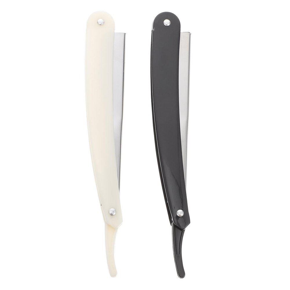 Men's Metal Razor with Guard, Black and White, 2 Pieces
