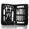 Housoutil Nail Clippers, Ergonomic Design, 15-Piece Black Stainless Steel Set view 2