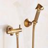 Antique Brass Handheld Toilet Bidet Sprayer Set with 150 cm Hose view 2