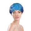 Underwater Pattern Shower Caps, Elastic, Reusable, Waterproof, Double-Layered Hair Caps for Women and Men view 2