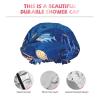Underwater Pattern Shower Caps, Elastic, Reusable, Waterproof, Double-Layered Hair Caps for Women and Men view 4
