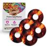 Diasticker | Patterned Patches for FreeStyle Libre 3 Sensor (5 pcs, Fire) | Waterproof, Skin-Friendly, Breathable, Strong Hold view 1