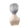 Housoutil 3-Piece Short Curly Wigs, Silver Gray view 3