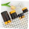 SOESFOUFU 6-Piece Brown Glass Cosmetic Jars with Lids view 3