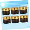 SOESFOUFU 6-Piece Brown Glass Cosmetic Jars with Lids view 4