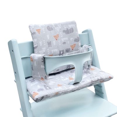ZARPMA High Chair Cushion for Stokke Tripp Trapp, Gray Forest