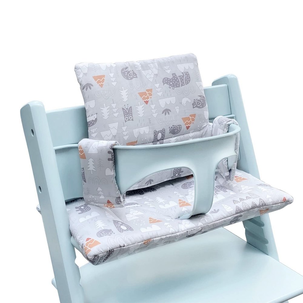 ZARPMA High Chair Cushion for Stokke Tripp Trapp, Gray Forest