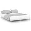 White Wood-Effect Youth Bed Frame with Headboard, 120 x 200 cm view 2
