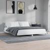 White Wood-Effect Youth Bed Frame with Headboard, 120 x 200 cm view 3
