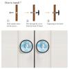 GUEROTKR Round Cabinet Knobs and Handles, 4-Piece Blue Cartoon Unicorn Set view 4