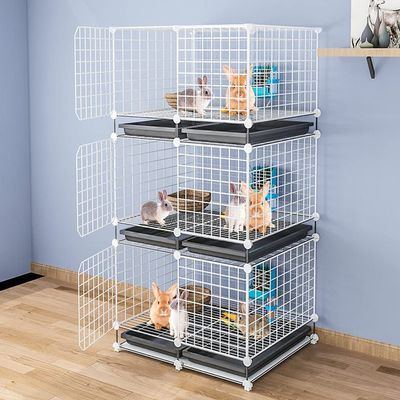 Rabbit Cage, Indoor Rabbit House, 2-Story Large Rabbit Home