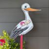 140 cm Baby Stork for a Girl’s Birth, Pink (Double-Sided Print*) view 2