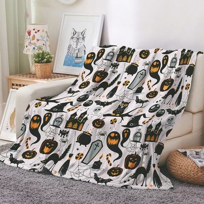EHOMERY Cozy Fleece Blanket, Orange, 100 x 70 cm