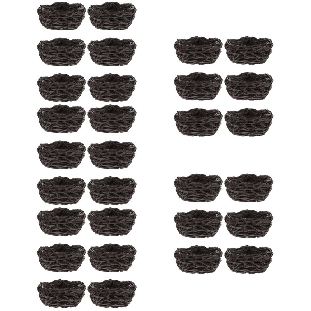 Sosoport 30-Piece Artificial Bird Nest Decorative Ornaments for Miniature Gardens, Parties, Crafts, and Wedding Gifts