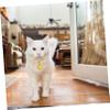 Housoutil 3-Piece Decorative Cat Collars with Bells, Adjustable and Comfortable, Bright Yellow view 3