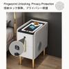 Smart White Nightstand with Wireless Charging, Bluetooth Speaker, Fingerprint Lock, and USB Port view 2