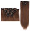 6-Piece Clip-In Hair Extensions, 22-Inch Straight Synthetic Hair, 140 g/Set view 1