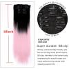 6-Piece Clip-In Hair Extensions, 22-Inch Straight Synthetic Hair, 140 g/Set view 2