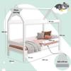 YOUKO House Bed for Children 180 x 90 cm, Pine Wood Montessori Bed with Slatted Frame and Roof, Without Mattress view 2