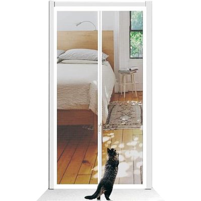 Pet Cat Mesh Screen Door with Zipper, 90 x 200 cm