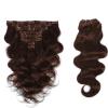Human Hair Clip-In Extensions, 8 Pieces, 20 Clips, Wavy/Curly, Full Head, Double-Weft view 1