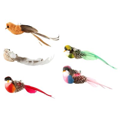 Genikeer Cat Teaser Replacement Feathers with Bell