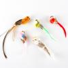 Genikeer Cat Teaser Replacement Feathers with Bell view 2