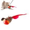 Genikeer Cat Teaser Replacement Feathers with Bell view 3