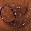 Women's Classic White and Black Birdcage Veil Fascinator Headpiece view 3