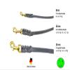 Leather Dog Leash/Long Line, Brass Clip, 15 m, 12 mm, Gray, No Handle view 3