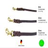 Leather Dog Leash/Long Line for Small & Large Dogs, 3 m, 12 mm, Brown with Hand Loop view 3