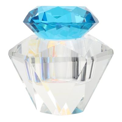 Crystal Nail Dish with Lid, Blue Mixing Cup for Nail Art