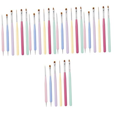 minkissy 30-Piece Pastel Nail Art Brush Set