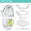 Brigtviee 2 Pairs of Temporary False Teeth Veneers, Upper and Lower, for Women and Men view 2