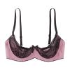 Agoky Women's Lace Open-Bust Bra, Pink, XXL view 3