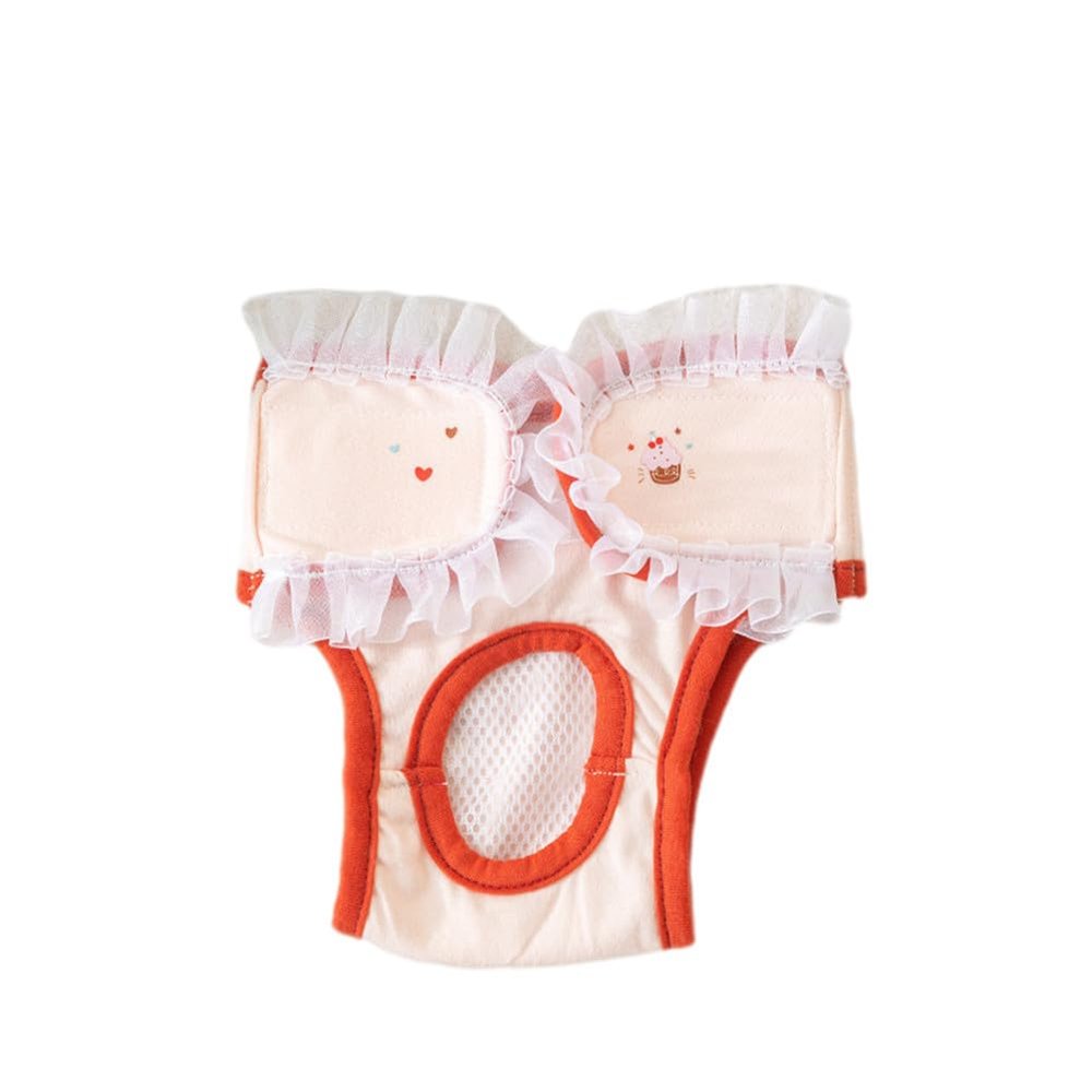 Treer Washable Dog Diapers for Females (XL, Cake)