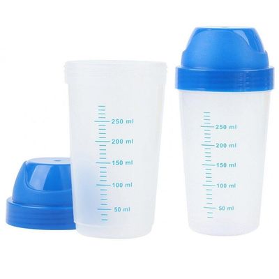2-Pack Transparent Shaker Bottles, 300 mL