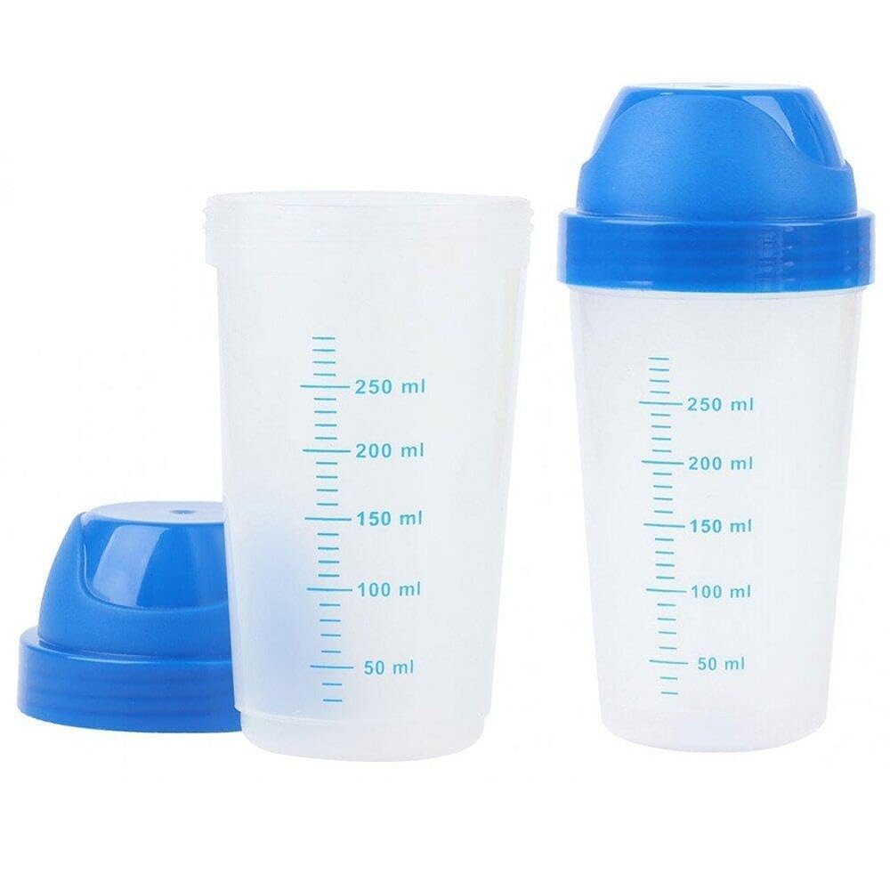 2-Pack Transparent Shaker Bottles, 300 mL