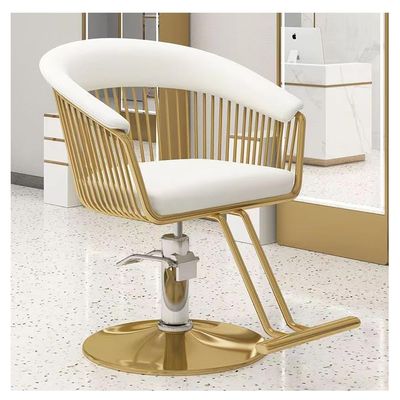 IBOWZ Barber Chair with 360° Swivel and Hydraulic Pump, White
