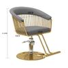 IBOWZ Barber Chair with 360° Swivel and Hydraulic Pump, White view 2