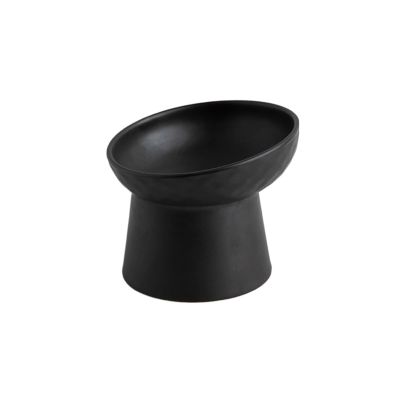 GSJNHY Elevated Cat Bowl, 13.3 cm, Black