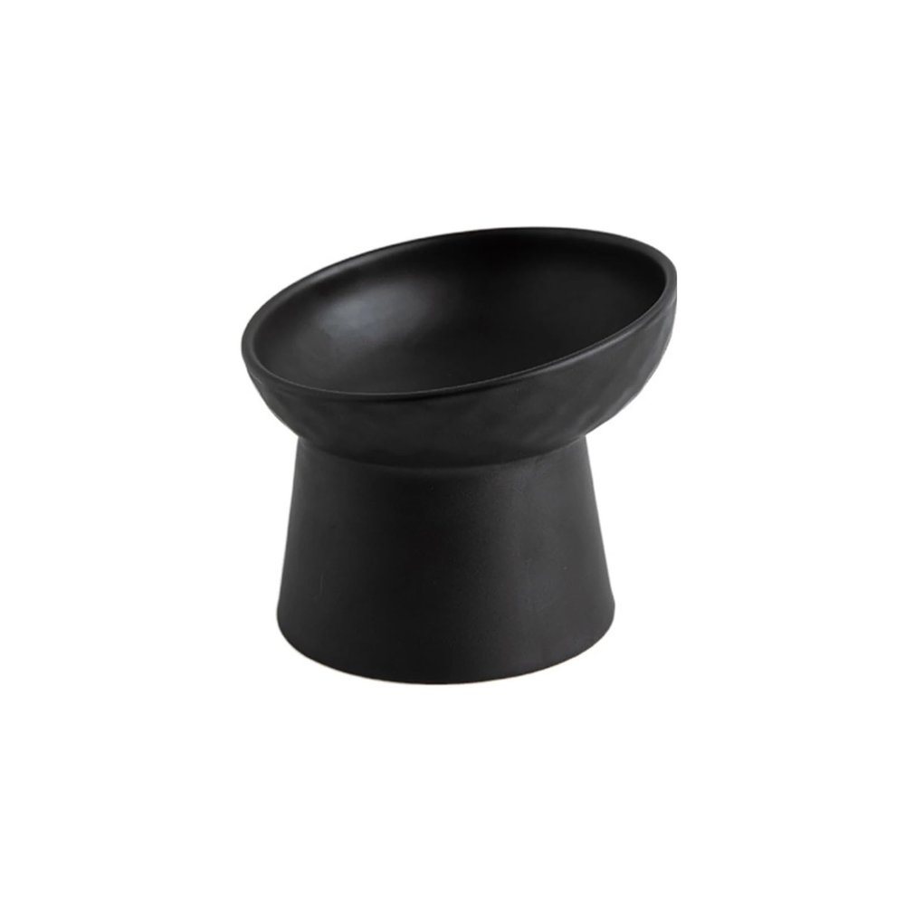 GSJNHY Elevated Cat Bowl, 13.3 cm, Black