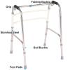 ZXJDP Rollator Walker for Seniors, Height-Adjustable, Lightweight, Foldable Steel-Frame Indoor Walker, Supports up to 290 lb view 3
