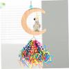 OATIPHO 2-Piece Moon-Shaped Parrot Swing Toy for Bird Cages view 2