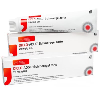 DICLO-ADGC Forte Pain Gel, 2 x 180 g Twin Pack - Effective Pain Relief for Mild to Moderate Pain