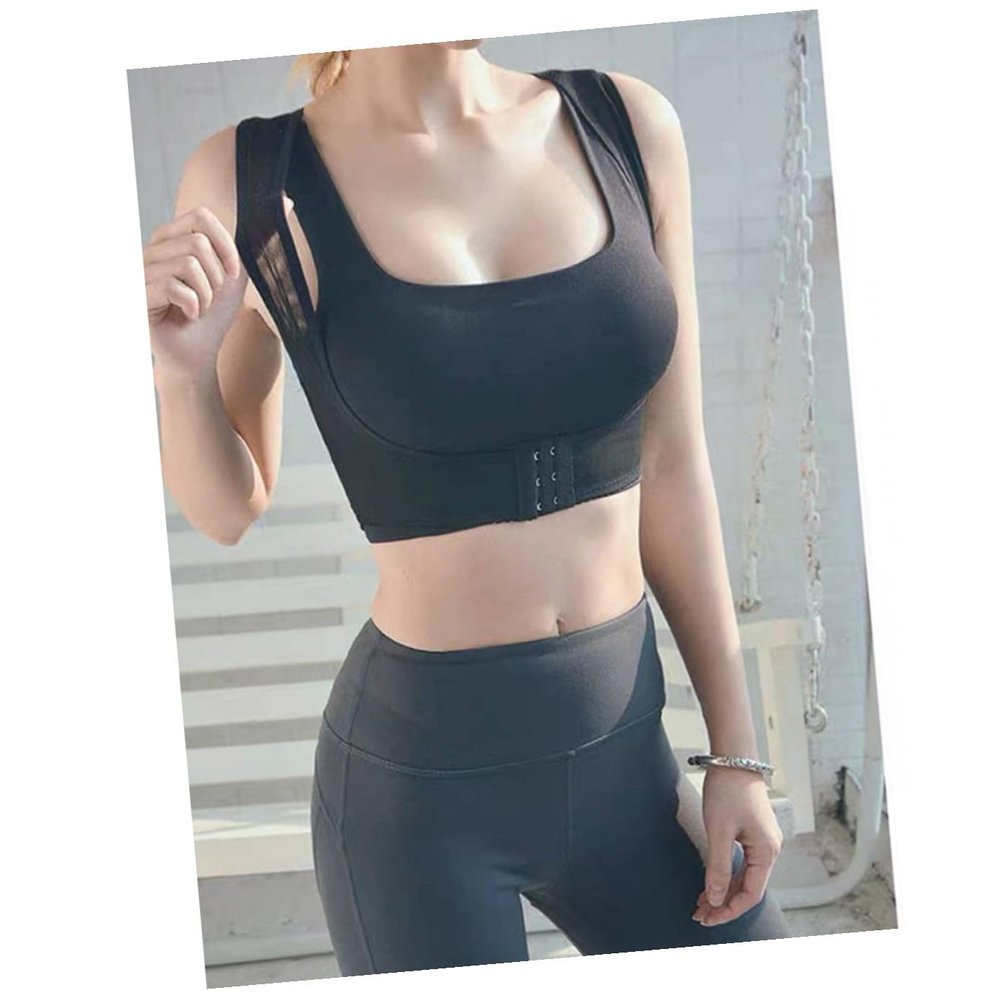 JECOMPRIS Back Posture Corrector, Black, Size XXL