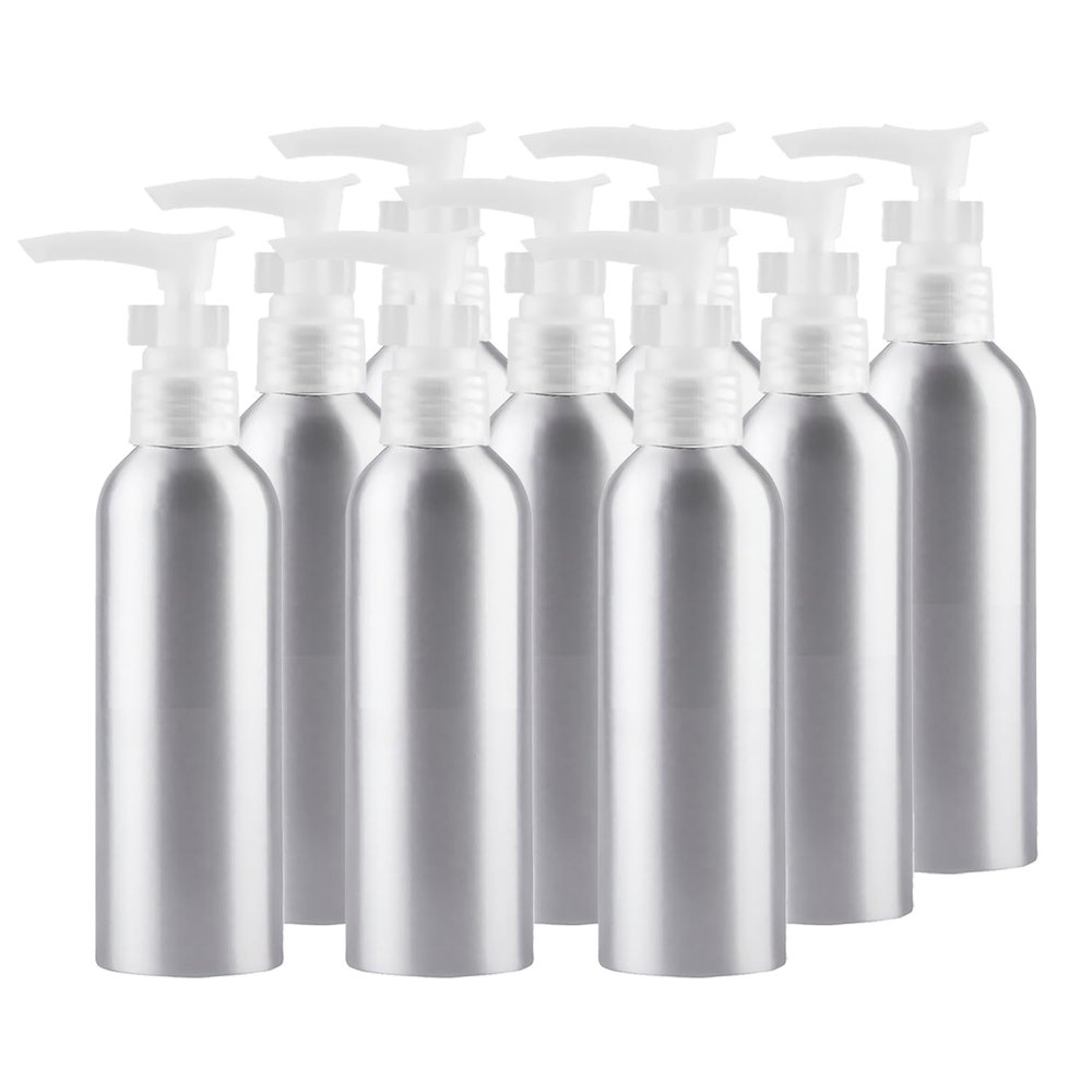 YANCAER 12-Pack 200 ml Refillable Aluminum Soap Dispenser Bottles