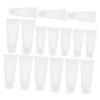 Housoutil 16 Refillable Cosmetic Squeeze Tubes, White Plastic, 15 ml and 30 ml view 1